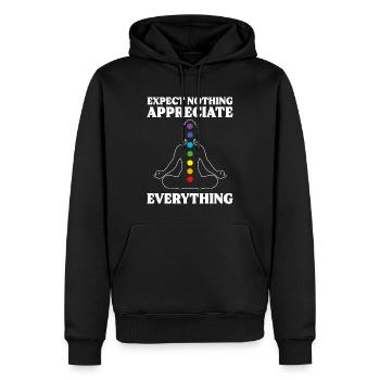 Expect Nothing Appreciate Everything Coach - Männer Premium Bio Hoodie - Schwarz - Vorne - Nico (187cm)