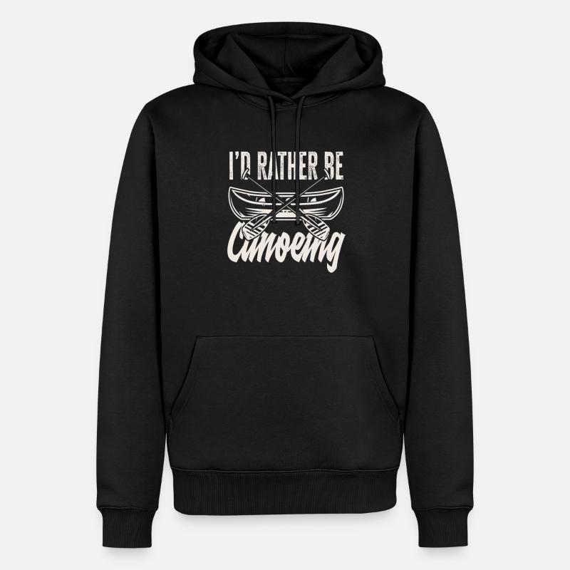 Canoë Canoë - Sweat à capuche Premium bio Homme - noir