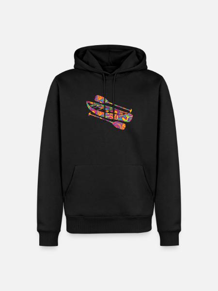 Canoë - Sweat à capuche Premium bio Homme - noir