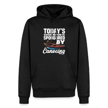 Canoë Happy Sport Pédalo - Sweat à capuche Premium bio Homme - noir - Devant - Nico (187cm)
