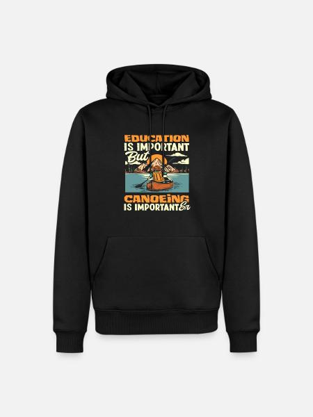 Canoë éducatif - Sweat à capuche Premium bio Homme - noir