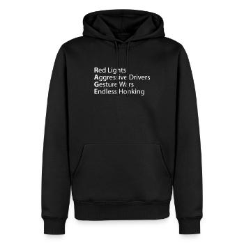 Rage Red Lights Aggressive Drivers - Männer Premium Bio Hoodie - Schwarz - Vorne - Nico (187cm)