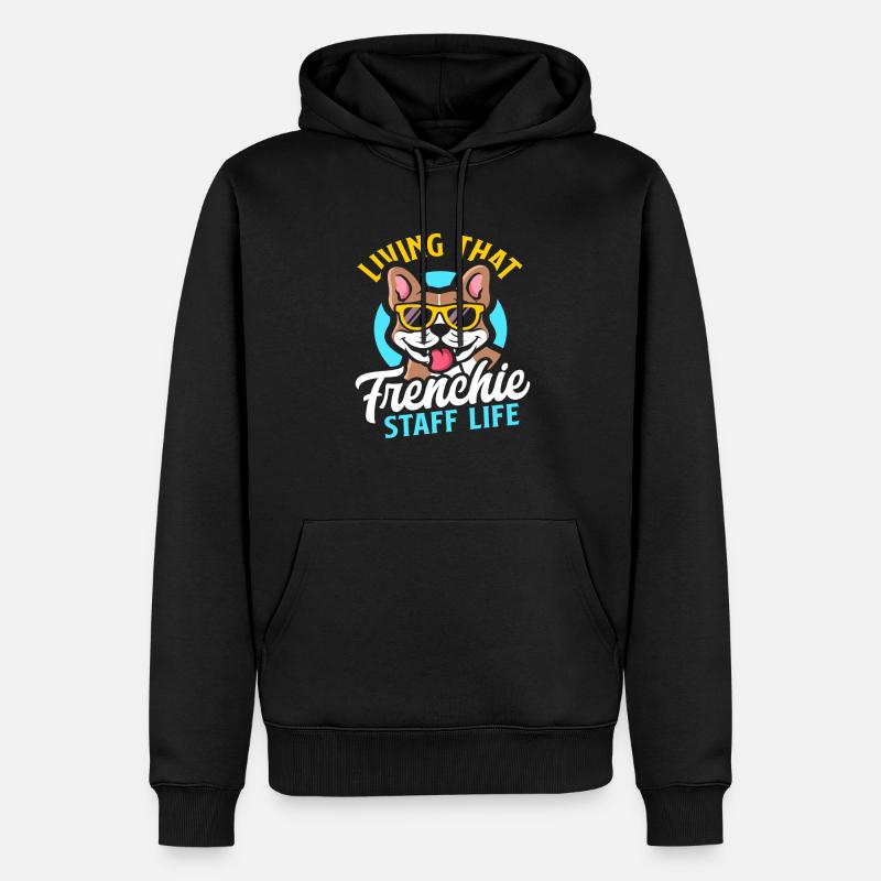 Propriétaire de bouledogue français - Sweat à capuche Premium bio Homme - noir
