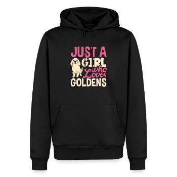 Fille Pet Golden Retriever - Sweat à capuche Premium bio Homme - noir - Devant - Nico (187cm)