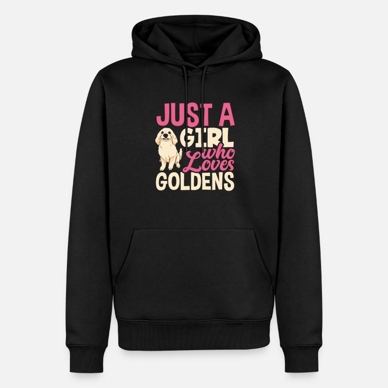 Fille Pet Golden Retriever - Sweat à capuche Premium bio Homme - noir