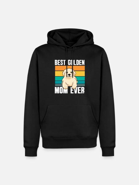 Best Mama Golden Retriever - Men’s Premium Organic Hoodie - black