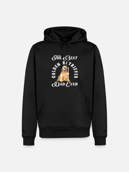 Golden Retriever Dad Gift - Men’s Premium Organic Hoodie - black