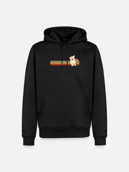 Retro Golden Retriever - Men’s Premium Organic Hoodie - black