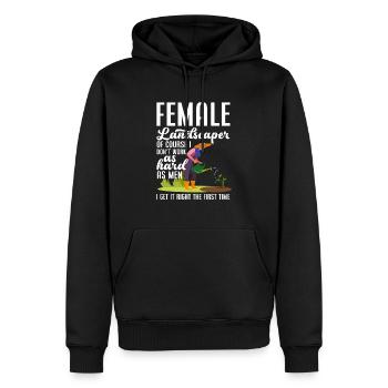 Landschaftsgärtner Frau - Männer Premium Bio Hoodie - Schwarz - Vorne - Nico (187cm)
