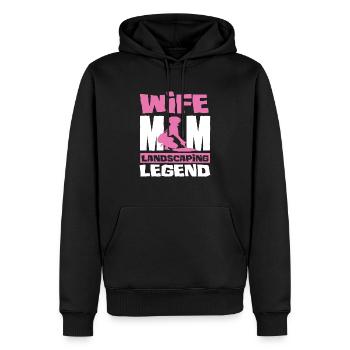 Landschaftsgärtner Frau Mama - Männer Premium Bio Hoodie - Schwarz - Vorne - Nico (187cm)