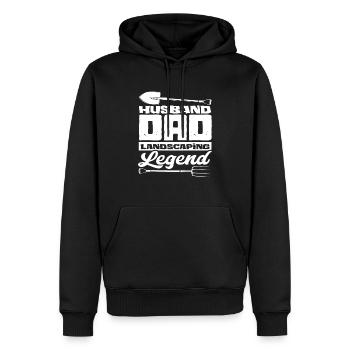 Landschaftsgärtner Ehemann Papa - Männer Premium Bio Hoodie - Schwarz - Vorne - Nico (187cm)