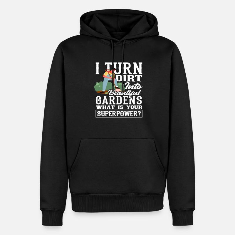 Paysagiste - Sweat à capuche Premium bio Homme - noir