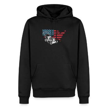 USA Flagge Amerika Landschaftsgärtner - Männer Premium Bio Hoodie - Schwarz - Vorne - Nico (187cm)