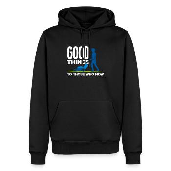 Landschaftsgärtner Rasen Mähen - Männer Premium Bio Hoodie - Schwarz - Vorne - Nico (187cm)
