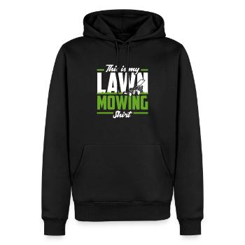 Landschaftsgärtner Rasen Mähen Shirt - Männer Premium Bio Hoodie - Schwarz - Vorne - Nico (187cm)