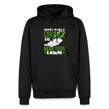 Landschaftsgärtner Rasen Mähen Spruch - Männer Premium Bio Hoodie - Schwarz - Vorne - Nico (187cm)