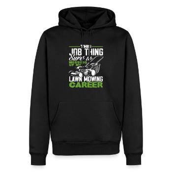 Landschaftsgärtner Rasen Mähen Karriere - Männer Premium Bio Hoodie - Schwarz - Vorne - Nico (187cm)