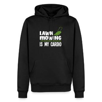 Landschaftsgärtner Rasen Mähen - Männer Premium Bio Hoodie - Schwarz - Vorne - Nico (187cm)