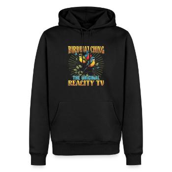 Birdwatching Original Reality TV Vögelbeobachter - Männer Premium Bio Hoodie - Schwarz - Vorne - Nico (187cm)