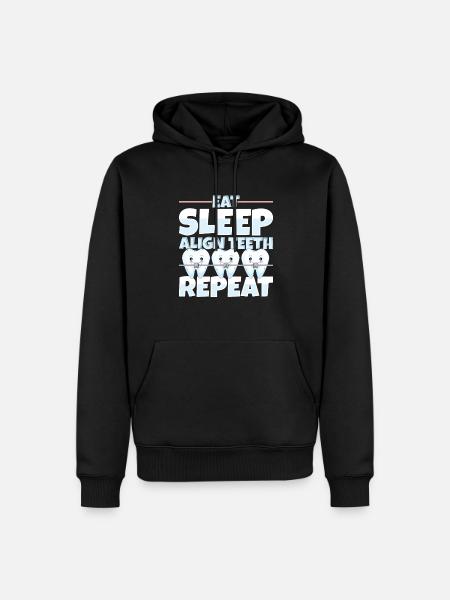 Eat Sleep Align Teeth Dentist - Men’s Premium Organic Hoodie - black