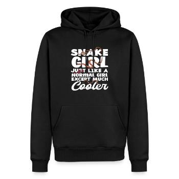 Mädchen Schlange - Männer Premium Bio Hoodie - Schwarz - Vorne - Nico (187cm)