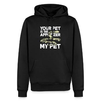 Schlange Haustier Lustiger Spruch - Männer Premium Bio Hoodie - Schwarz - Vorne - Nico (187cm)