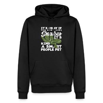 Schlange Intelligente Menschen Haustier - Männer Premium Bio Hoodie - Schwarz - Vorne - Nico (187cm)