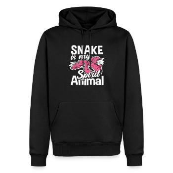 Schlange Lieblingstier - Männer Premium Bio Hoodie - Schwarz - Vorne - Nico (187cm)