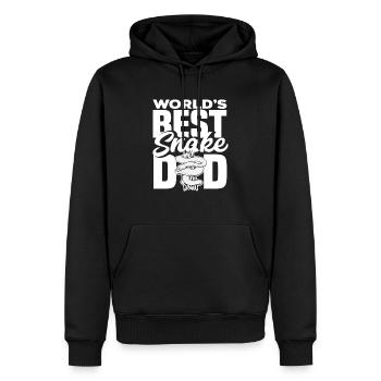 World Best Snake Dad - Men’s Premium Organic Hoodie - black - Front - Nico (187cm)