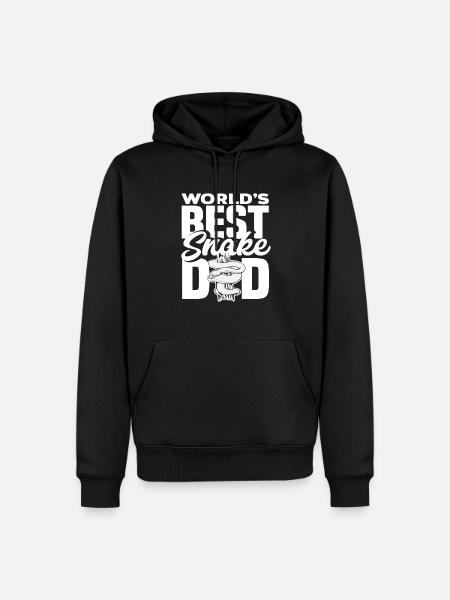 World Best Snake Dad - Men’s Premium Organic Hoodie - black