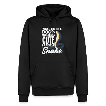 Schlange Bestes Haustier - Männer Premium Bio Hoodie - Schwarz - Vorne - Nico (187cm)
