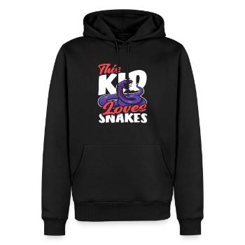 Schlange Kinder Mädchen Junge - Männer Premium Bio Hoodie - Schwarz - Vorne - Nico (187cm)