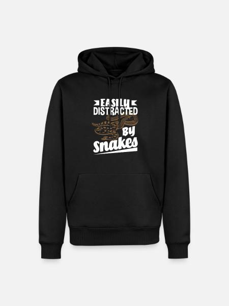 Snake Distracted - Men’s Premium Organic Hoodie - black