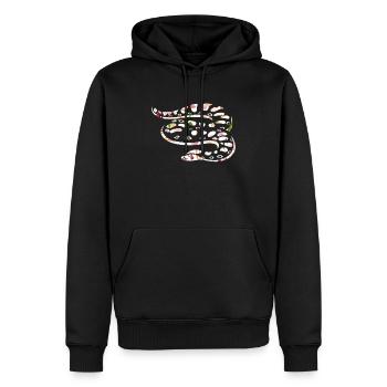 Schlange - Männer Premium Bio Hoodie - Schwarz - Vorne - Nico (187cm)