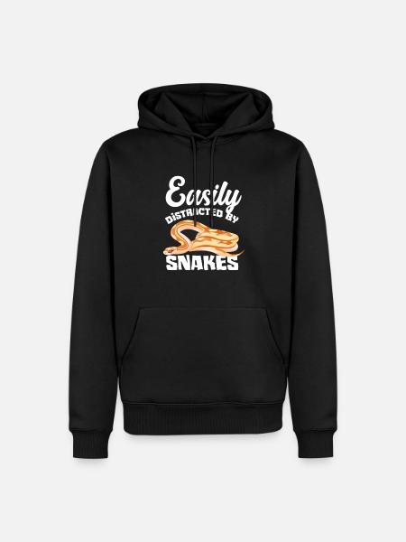 Simply Distracted Snake - Men’s Premium Organic Hoodie - black