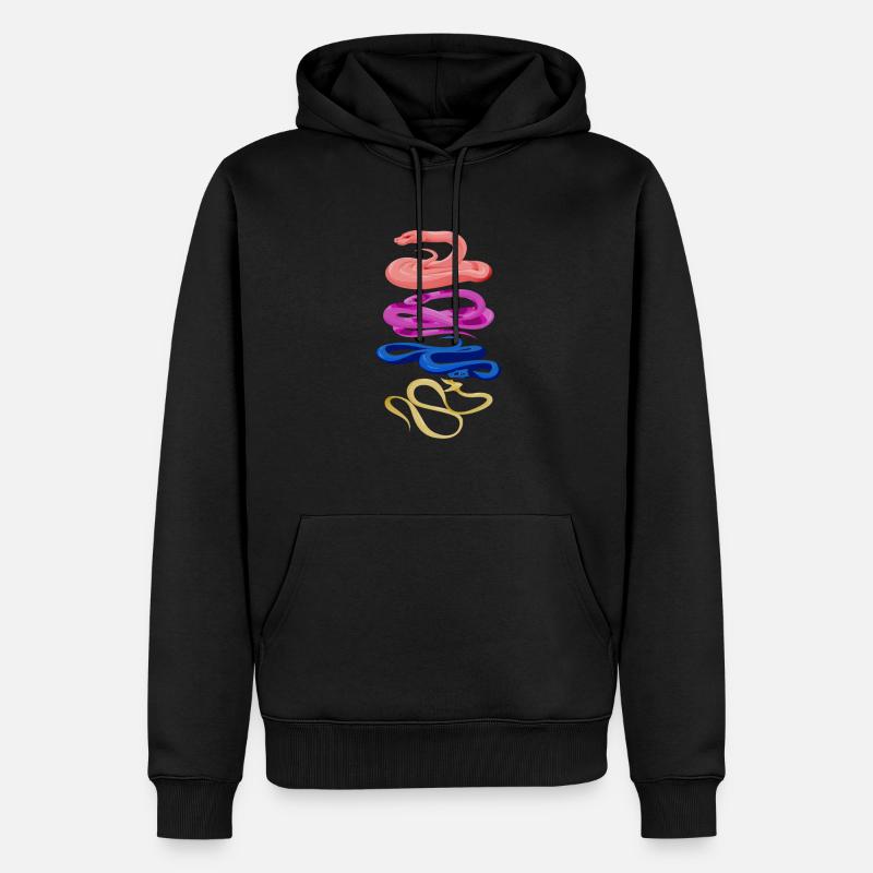 Serpents rétro - Sweat à capuche Premium bio Homme - noir