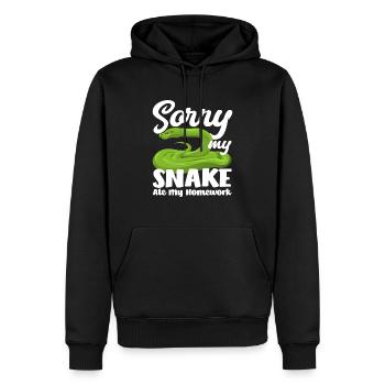 Snake Homework - Men’s Premium Organic Hoodie - black - Front - Nico (187cm)