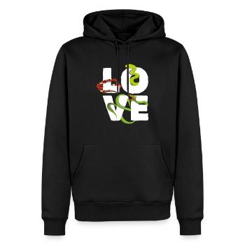 Schlangen Liebe - Männer Premium Bio Hoodie - Schwarz - Vorne - Nico (187cm)