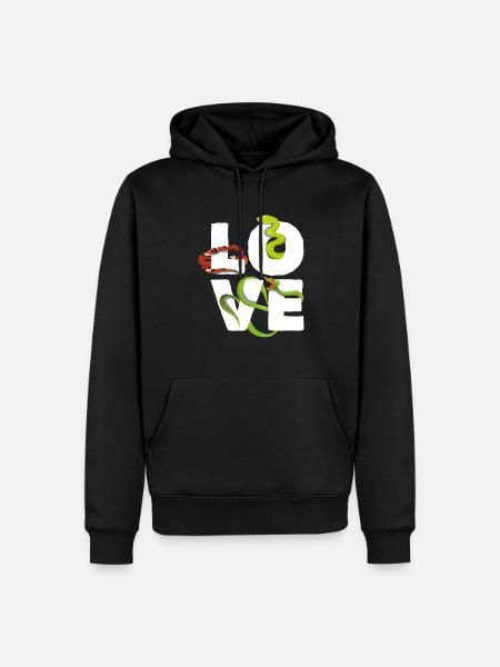 Snake Love - Men’s Premium Organic Hoodie - black