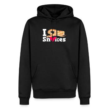 Ich Liebe Schlangen - Männer Premium Bio Hoodie - Schwarz - Vorne - Nico (187cm)