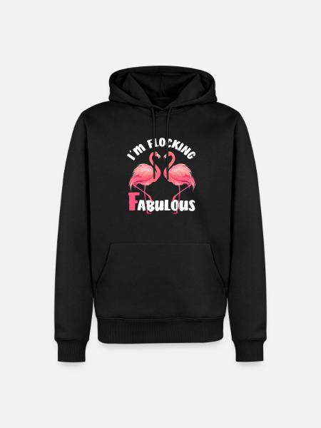 Flamingos - Men’s Premium Organic Hoodie - black