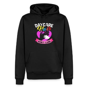 Kindergarten Hair Doesn't Matter - Daycare - Men’s Premium Organic Hoodie - black - Front - Nico (187cm)