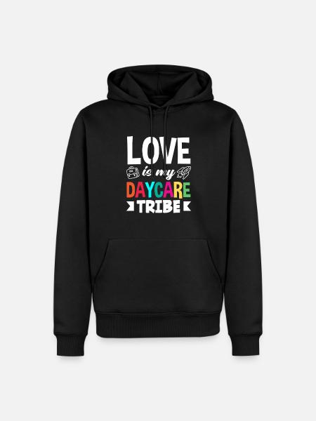 Love is my kindergarten tribe - Men’s Premium Organic Hoodie - black
