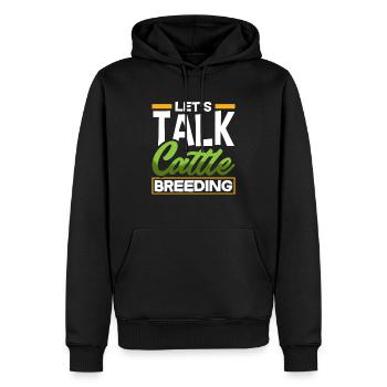 Lass Uns Über Rinderzucht Sprechen Highland Kuh - Männer Premium Bio Hoodie - Schwarz - Vorne - Nico (187cm)