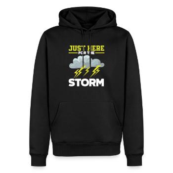 Only here for the storm storm chaser - Men’s Premium Organic Hoodie - black - Front - Nico (187cm)