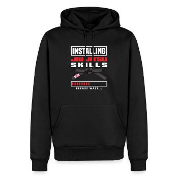 Installing Jiu Jitsu Skills Please Wait - Männer Premium Bio Hoodie - Schwarz - Vorne - Nico (187cm)