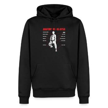 Anatomy of Jiu Jitsu Techniques - Men’s Premium Organic Hoodie - black - Front - Nico (187cm)