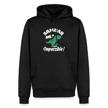 Armbar Me Impossible Dinosaure BJJ Fun - Sweat à capuche Premium bio Homme - noir - Devant - Nico (187cm)