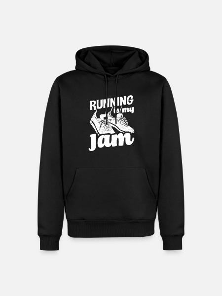Running is my passion - Men’s Premium Organic Hoodie - black