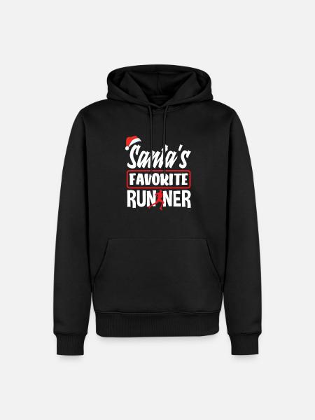 Christmas Runner Fun - Men’s Premium Organic Hoodie - black